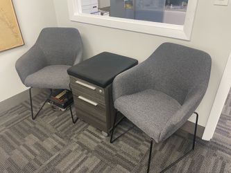 CorpDesign Mobile Pedestal Drawers with Black Fabric Cushion ($50 each)