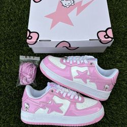 Bapesta X Hello Kitty - Sizes 5.5w - 8.5w