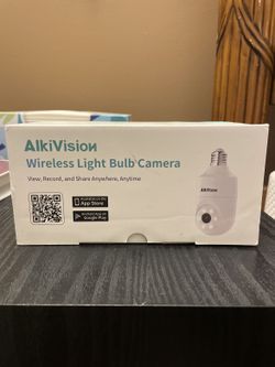 AlkiVision Wireless Light Bulb Security Camera