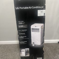 LG Portable Air Conditioner w/Dehumidifier & LCD Remote: 6,000 BTU, Cools 250 Sqft