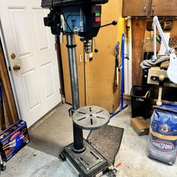 Jet Heavy Duty Floor Standing Drill Press And Woodpecker’s Table