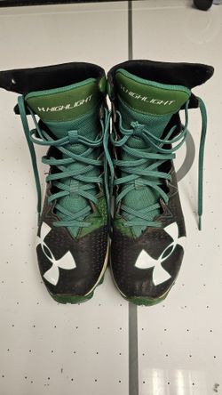 GUC Under Armour Highlight Cleats Big Kids 6Y Green