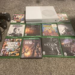 Xbox One S With Controllers And Games