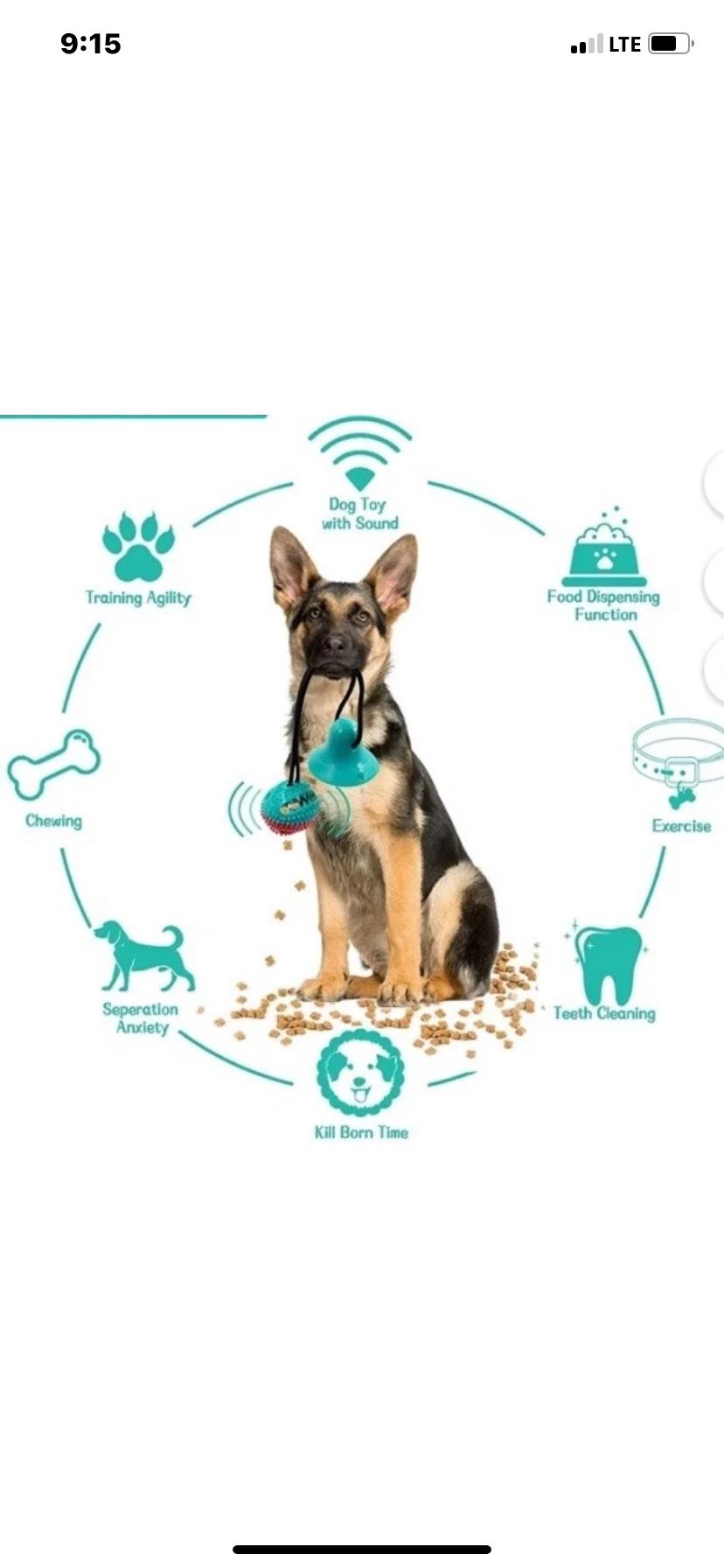 Dog Chew Toys Suction Cup Tug of War Toy Multifunction