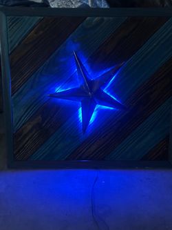Wall art with LED light