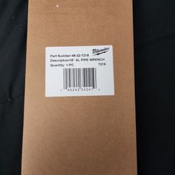 Milwaukee aluminum pipe wrench