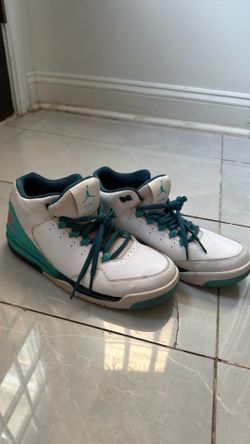 Nike Air Jordan Flight Sneakers – White/Teal – Men’s
