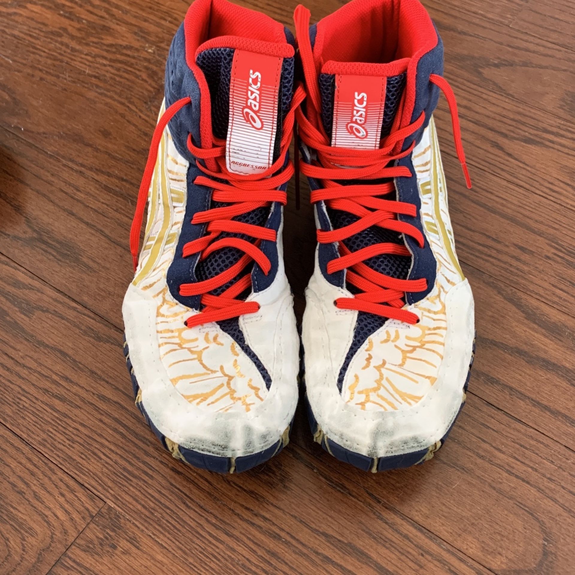 Wrestling Sneakers ASICS Aggressor Mens Size 9