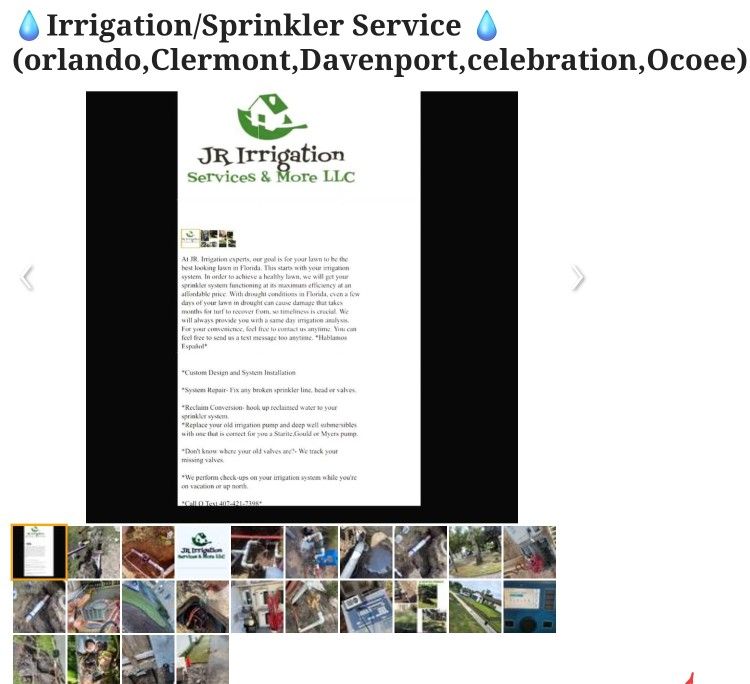 Irrigation Sprinkler Service. *** ALL CENTRAL FLORIDA ***