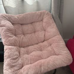 Brand New Fluffy Pink Saucer Chair