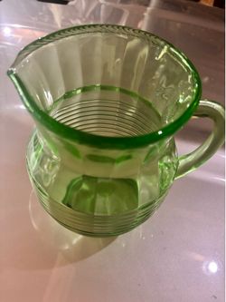 Uranium Glass 2 Liter Pitcher