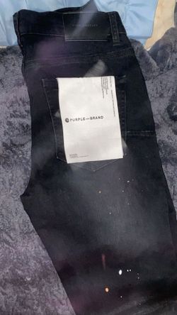 Purple Brand Black Distressed Jeans Brand new with tags. Black wash skinny jeans with distressed/ripped details and paint splatter design. Clean fade 