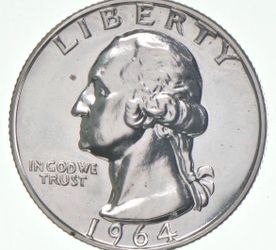 1964 Proof Washington Quarter 90% Silver 