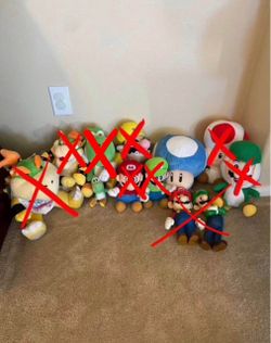 Super Mario Blue Mushroom Plush Toy (READ DESCRIPTION)