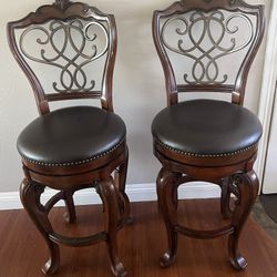 Set Of Swivel Bar Stools