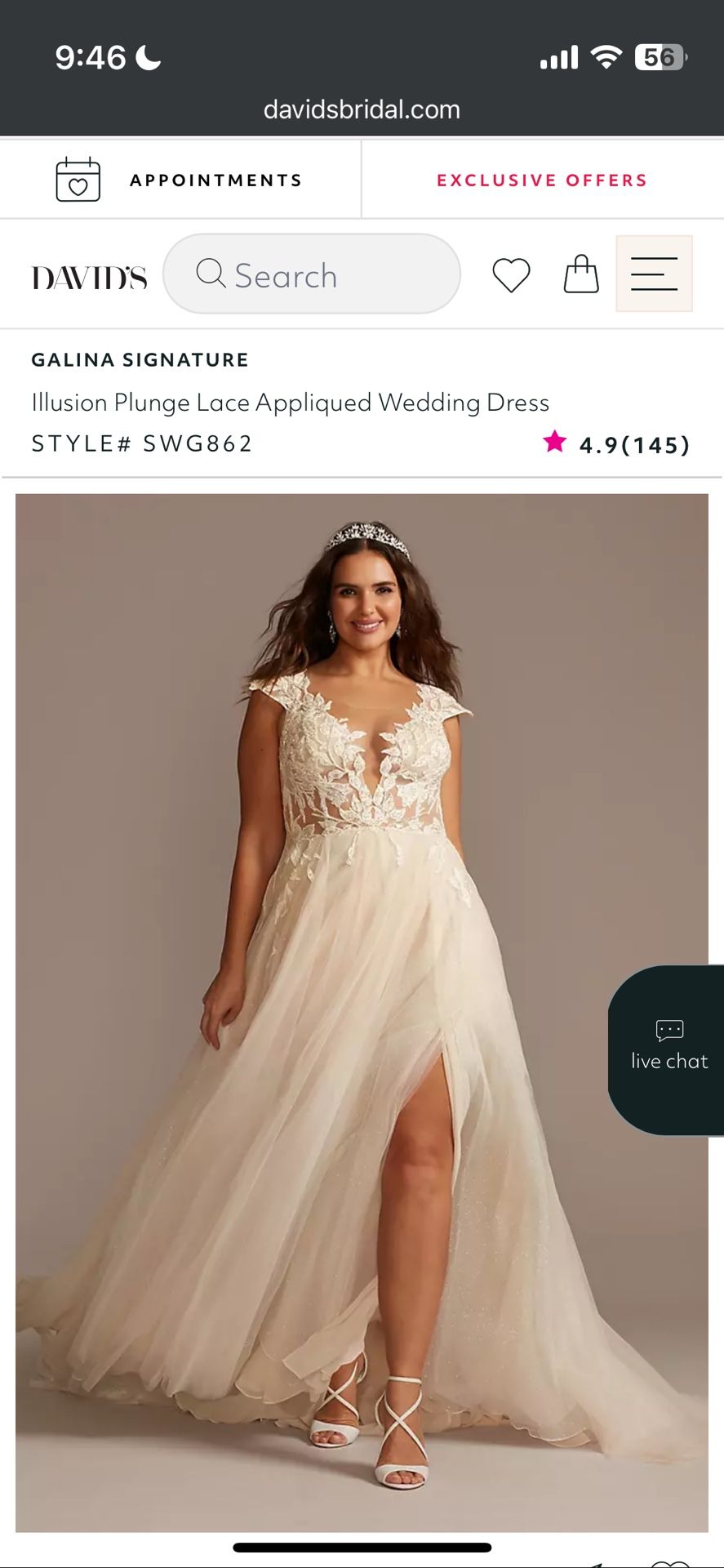 GALINA SIGNATURE Illusion Plunge Lace Appliqued Wedding Dress. MSRP $2,000 for Sale in La Mesa, CA - OfferUp GALINA SIGNATURE Illusion Plunge Lace Appliqued Wedding Dress. MSRP $2,000 for Sale in La Mesa, CA - OfferUp