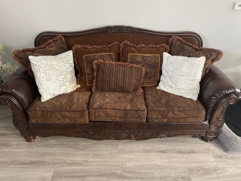 2 Brown Sofas
