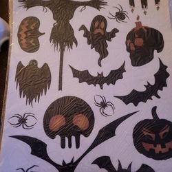 Halloween Window Stickers, 8 Sheets Halloween Window Clings Decals for Halloween Party Decorations, Removable Halloween Stickers Glass Window Home Dec