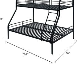 Metal Bunk Bed With Matresses