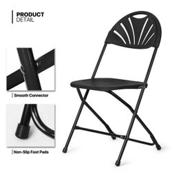 Pack Of 10 Foldable Party Chairs Brand New In Box 📦 Heavy Duty 650 Weight Limit 