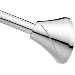 Moen no drill, curved curtain, rod, and curtains