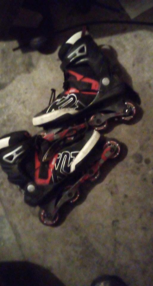 K2 Exo Online Rollerblades, Size: 13, Color: Black/Grey/Red