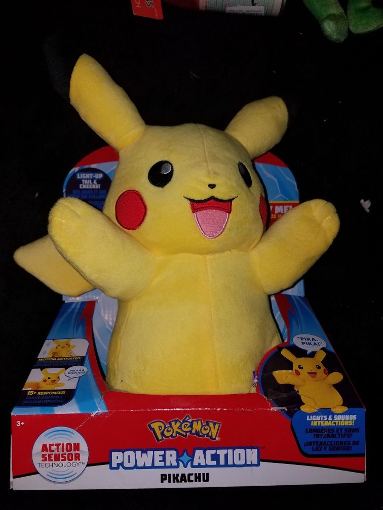 Pokemon Power Action Pikachu Plush