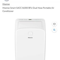 Hisense 550 sq ft Dual-hose Portable Air Conditioner with Built-in Heat 