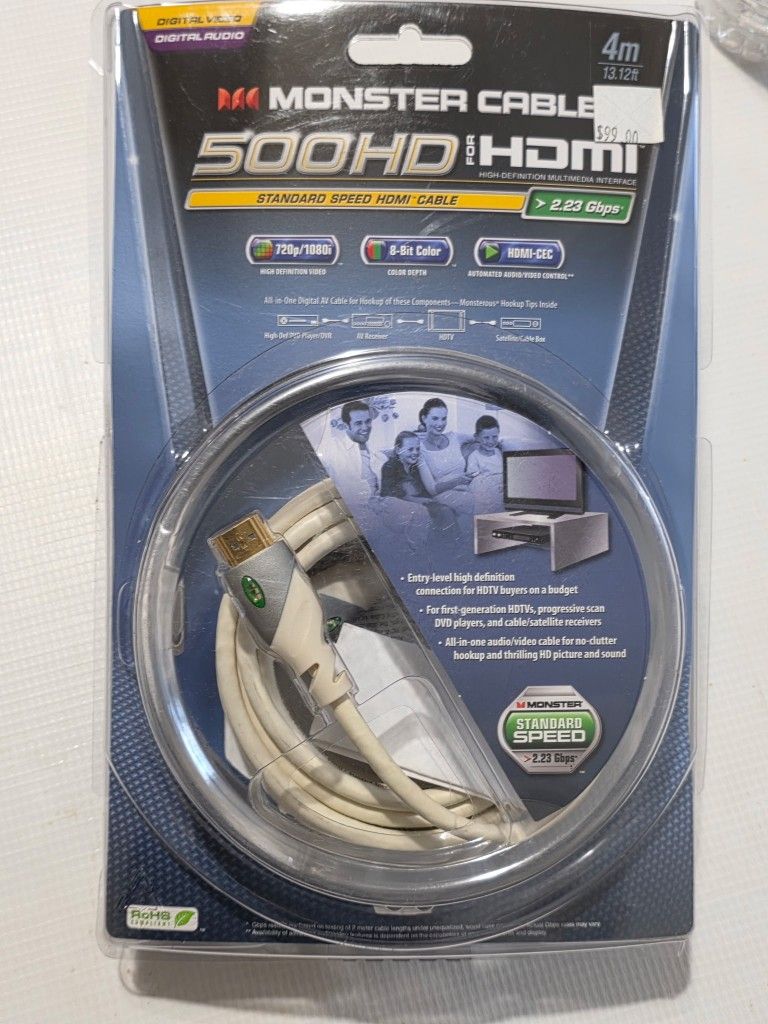 Monster HDMI Cable 500HD
(New)