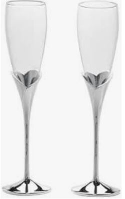 Lenox Heart Champagne Flutes - New In Box