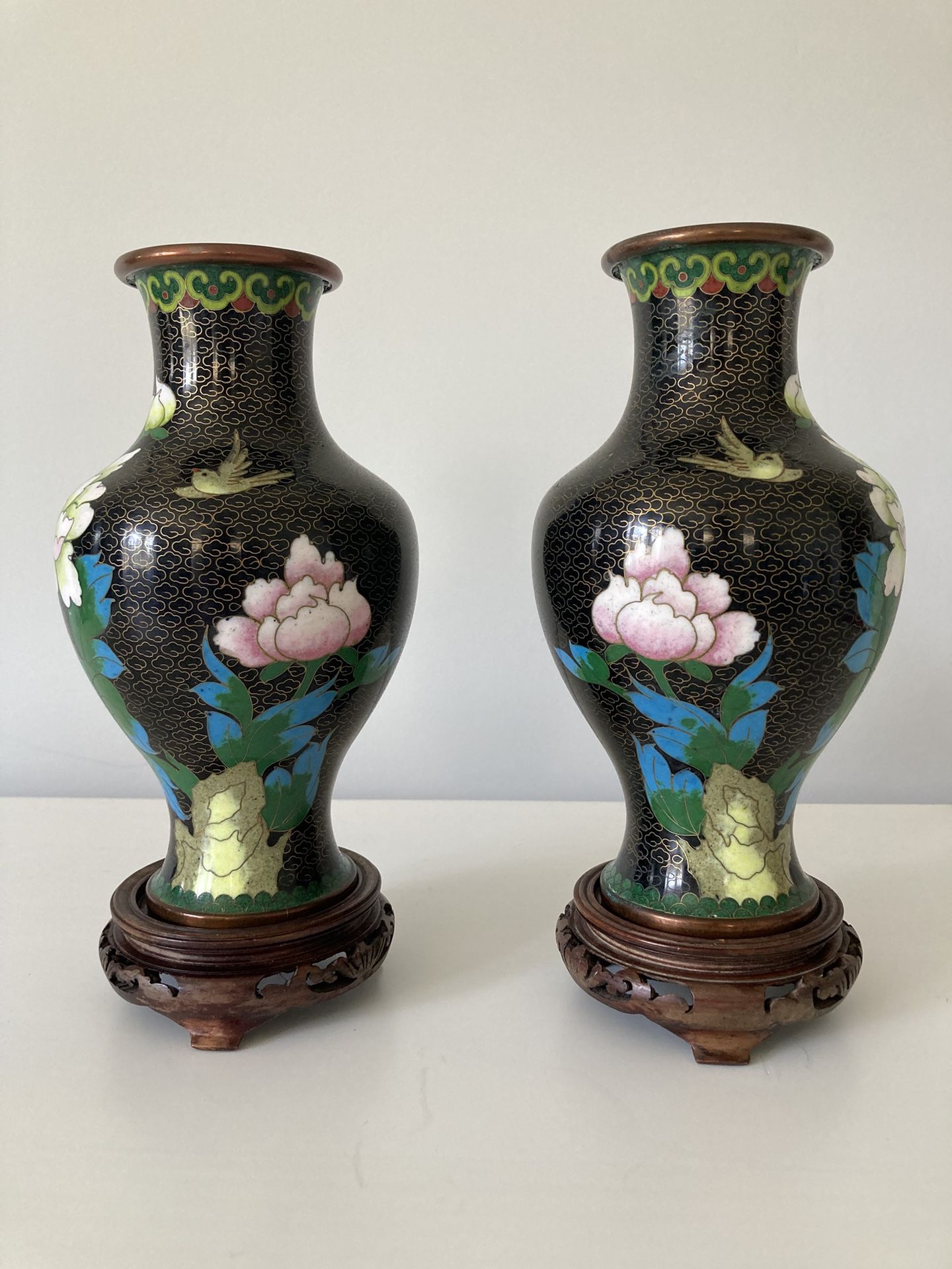 Vintage Cloisonné Vases
