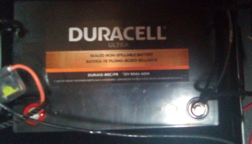 Duracell DURA12-80C/FR 12V 75Ah Battery with M6 - Insert Terminals