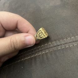 Gold plated pinky ring