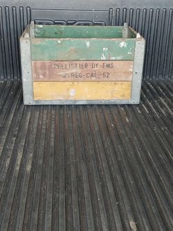 Vintage Pellissier Dairy Wooden Milk Crate