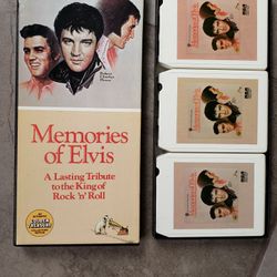 Vintage Memories Of Elvis A Last Tribute to the King of Rock 'n' Roll 8 Track 3 Tape Set


