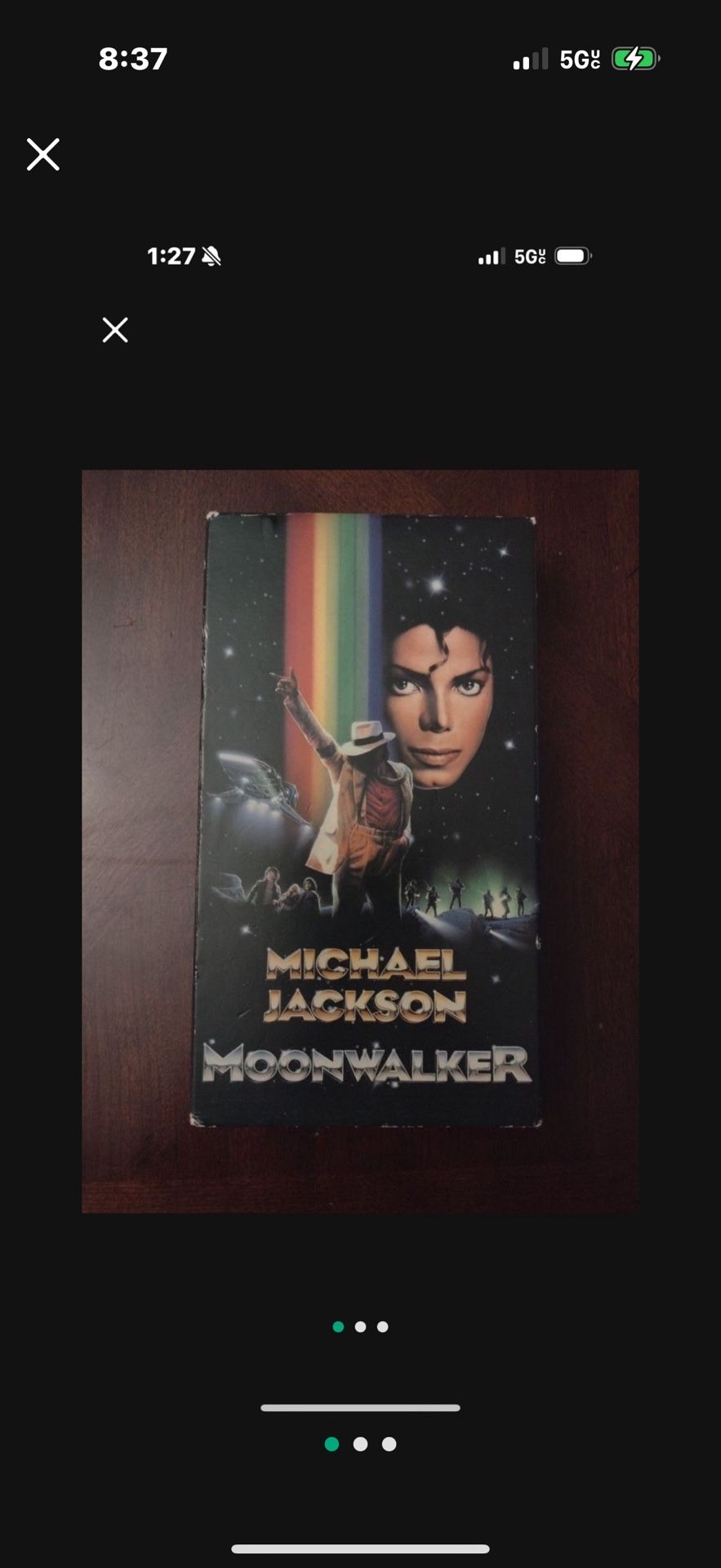 Vintage 1988 Michael Jackson Moonwalker Hi-Fi stereo VHS tape CMV Enterprises CBS Music Video Enterprises.