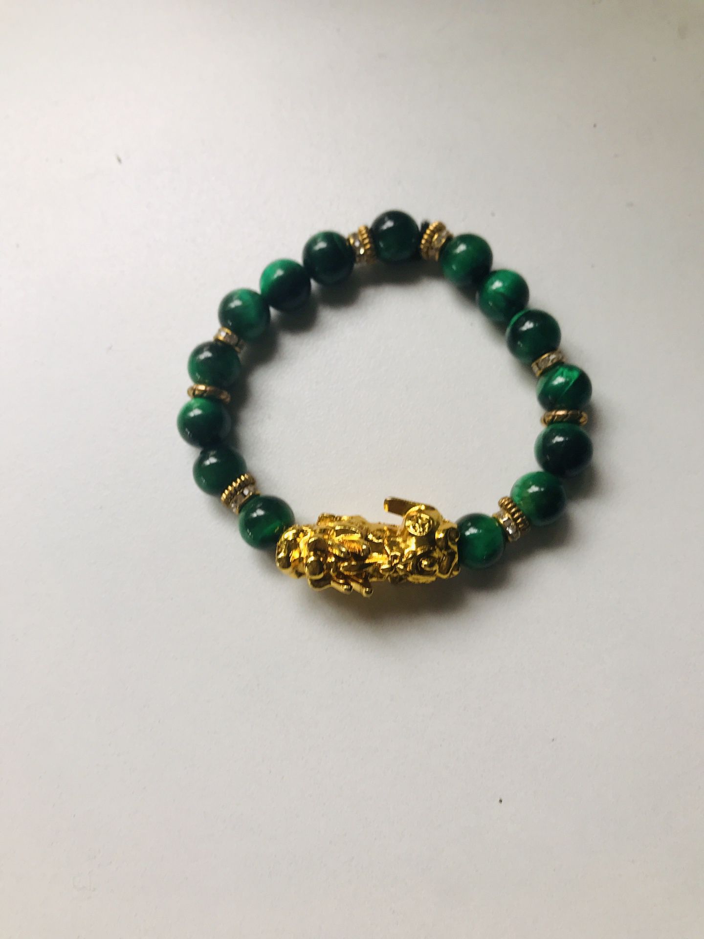 “Inspired by Rachel Ganz” Original designed Karma Bracelet in natural green malachite