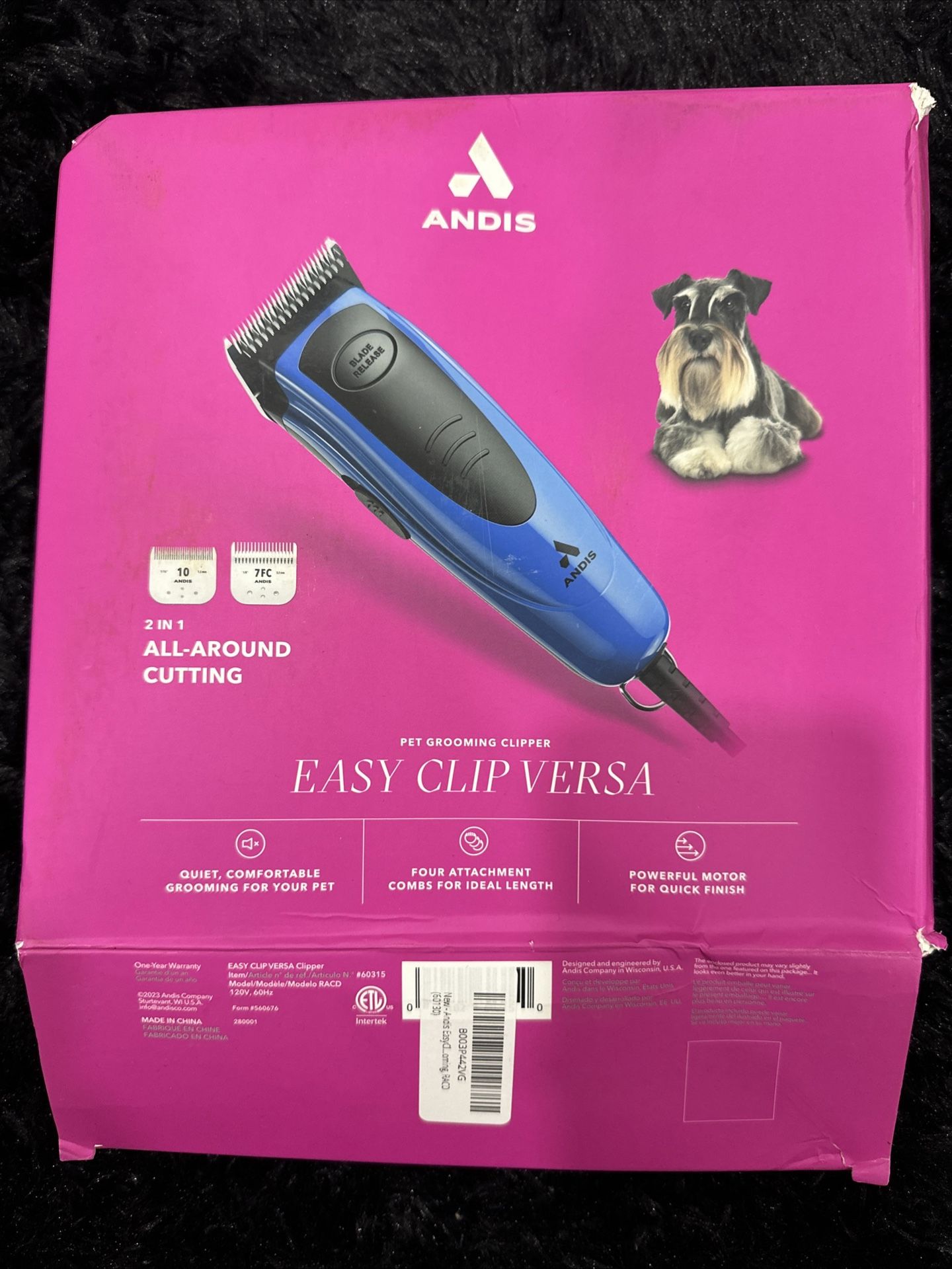 Andis EasyClip Versa Detachable Blade Dog Clippers Kit