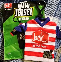 Jack in the Box Mini Jersey Keychain  USA