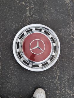 vintage 14-inch chrome Mercedes benz wheel ring