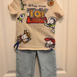 Jeans And 2 Shirts - Size 2T