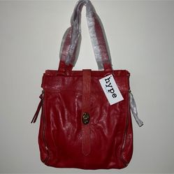 hype genuine leather red bag few minor scratches on leather on rear see pics