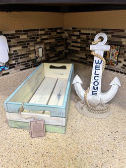 Welcome Anchor and Beautiful Wood Box Decor
