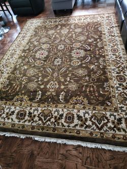 Gorgeous 8 X 10 Hand Woven Agra Indian Made Wool Area Rug 
