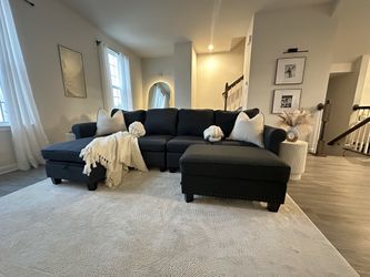 Delivery Included | Nolanty Navy Blue Sectional