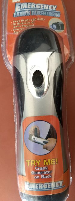 Flashlight LED - No Batteries needed - Crank