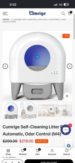 In box! Self Cleaning Cat Litter Box Large Cat Litter Box Auto Cleaning