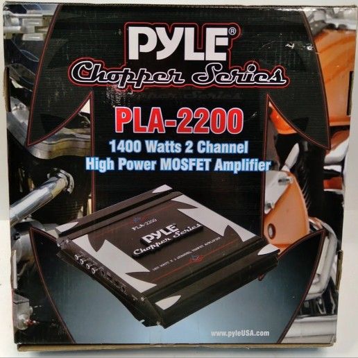 Brand New In Box Car AMP Pyle PLA-2200 Amplifier 1400 Watt 2 Ch. Chopper Series