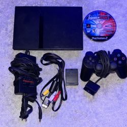 SONY PLAYSTATION 2 PS2 SLIM CONSOLE WITH VIDEO GAME & CONTROLLER