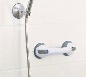 2 PKs Grab Bars for Bathtubs and Showers 2 Pack Suction Grab Bar, Heavy Duty 12 Inch Shower Handle Removable Bath Handrails for Seniors and Elderly, B